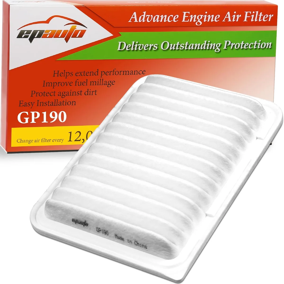 EPAuto GP190 Engine Air Filter