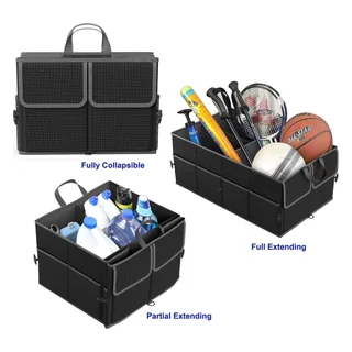 Foldable Trunk Organizer, 3 Compartments, thumbnail 4