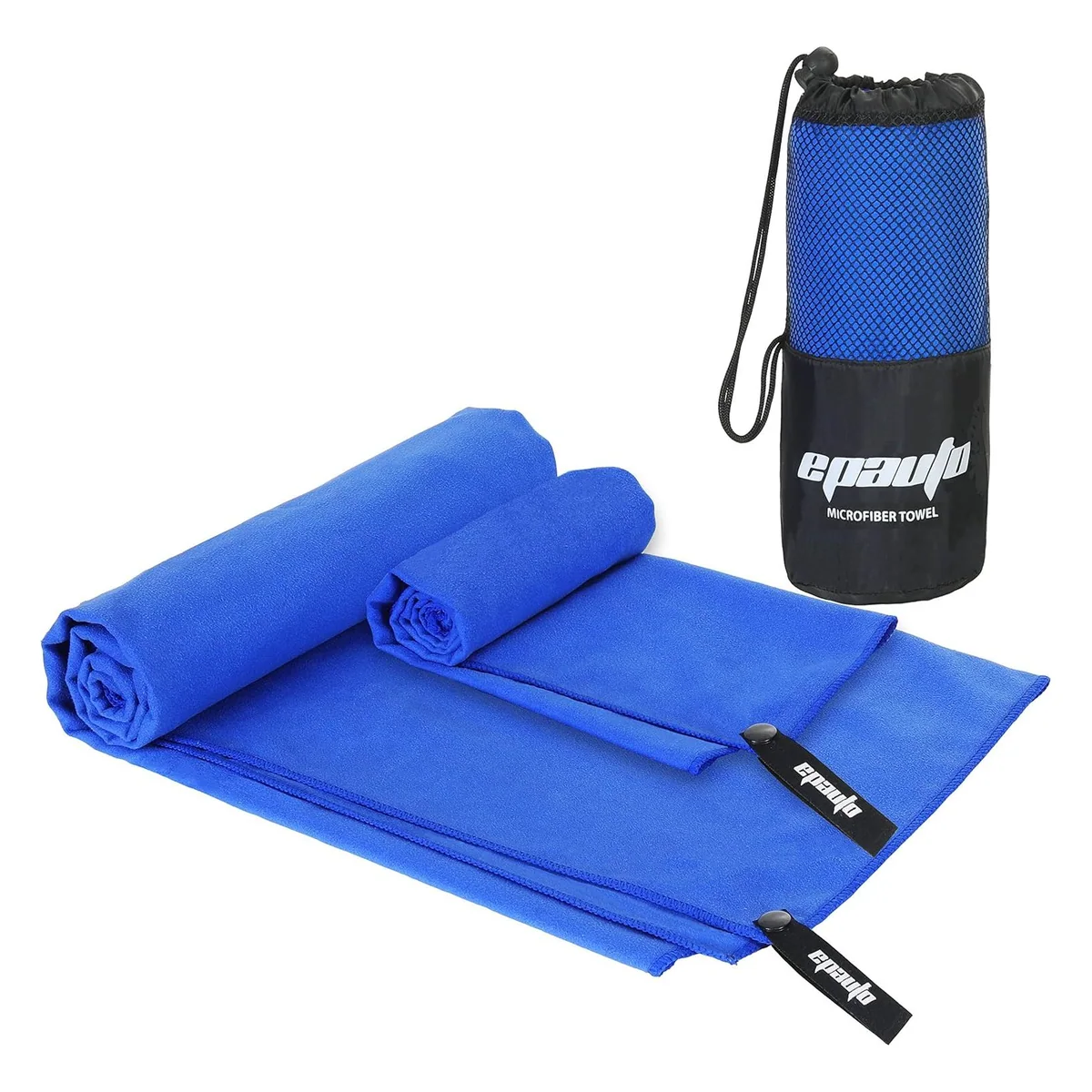 EPAuto Microfiber Quick-Dry Towel Set, 2-Pack, Blue