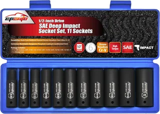 EPAuto 1/2 in. SAE Impact Socket Set