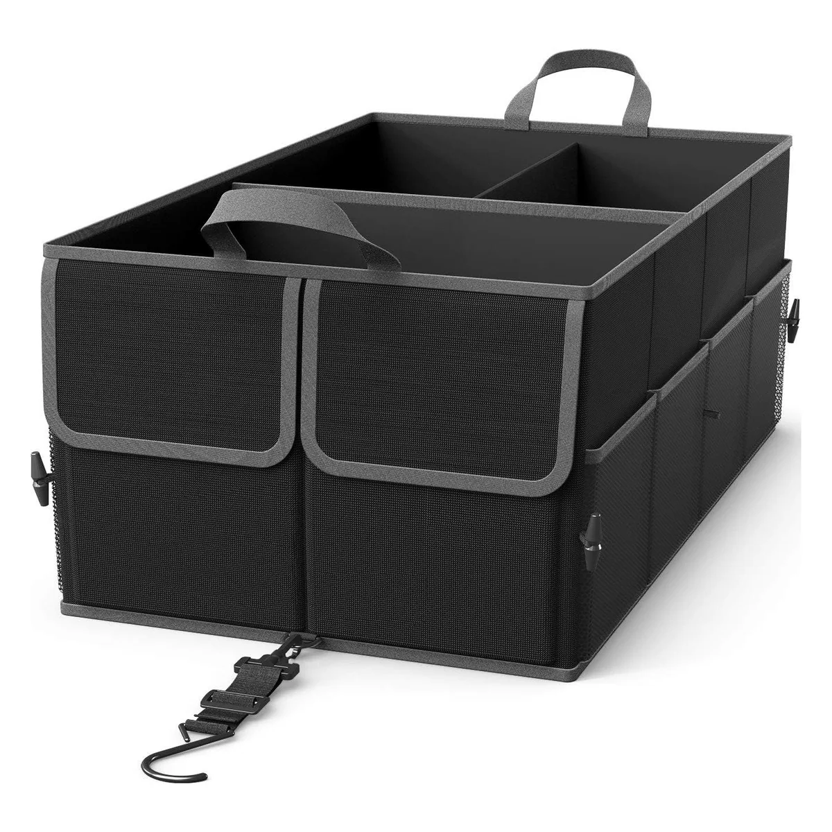 EPAuto Foldable Trunk Organizer, 3 Compartments, Black